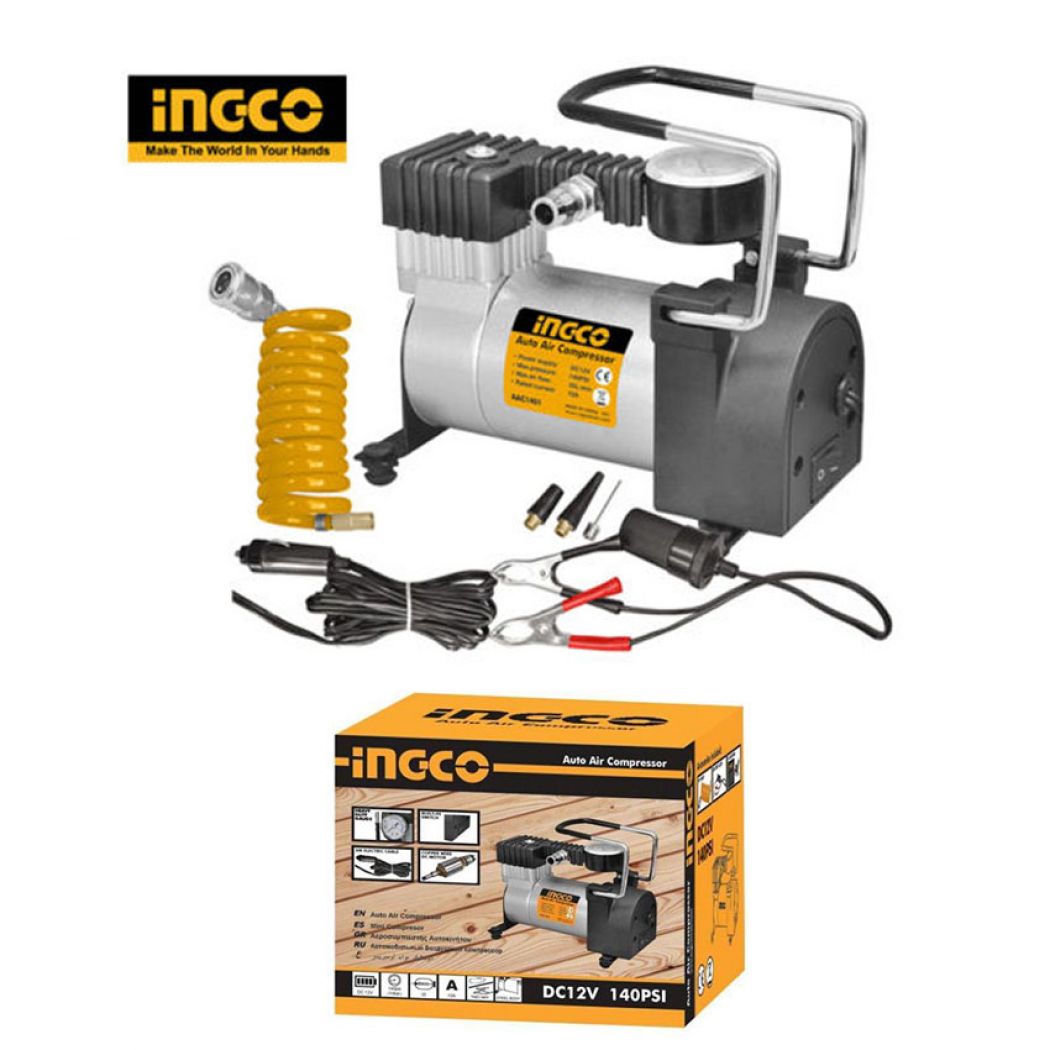 Ingco Car Pump Air Compressor Auto Electric Tire Inflator in Pakistan