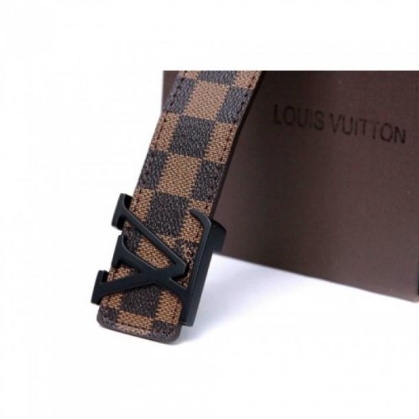 Louis Vuitton Belt LV Initiales Reversible 1.5 Width Monogram Noir Black/ Brown in Coated Canvas/Calfskin with Silver-tone - US