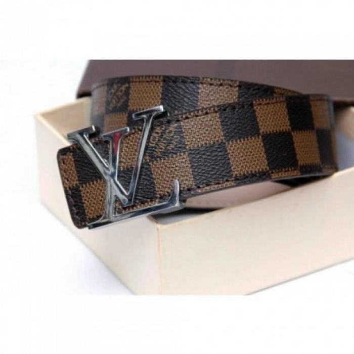 1 LOUIS VUITTON DAMIER BROWN BELT WITH SILVER BUCKLE in Pakistan | www.bagssaleusa.com/product-category/backpacks/