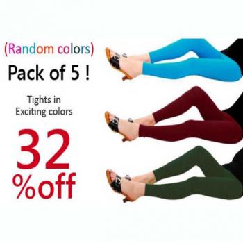 Pack of 5 ! Tights in Exciting colors
