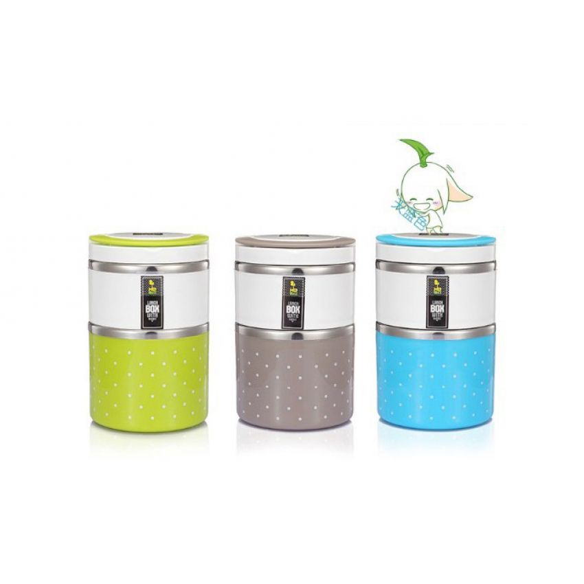 Homeo Double Layer Stainless Steel Lunch Box