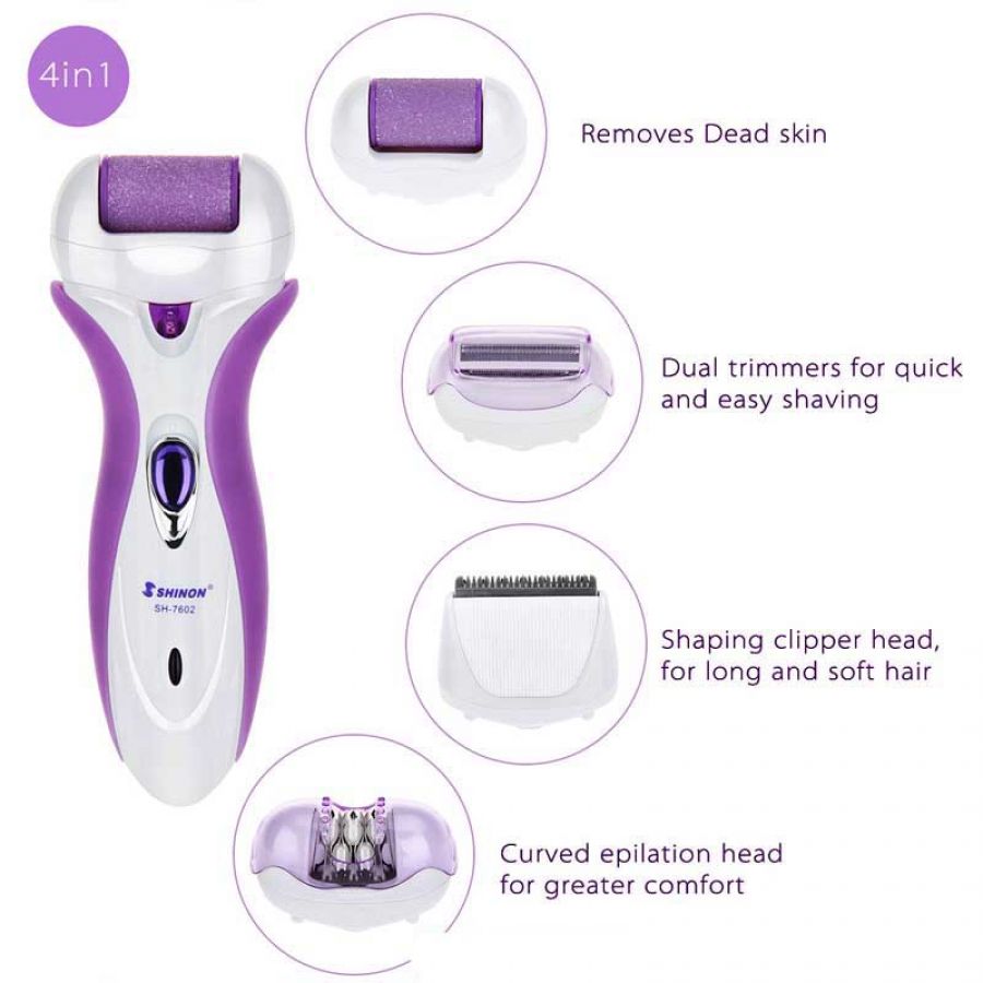 4 In 1 Electric Lady Shaver Epilator Callus Remover