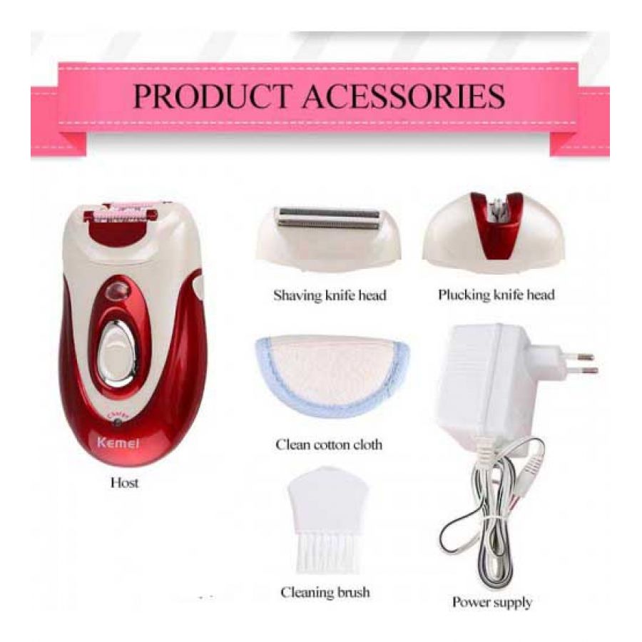 Kemei 3in1 Professional Lady Rechargeable Epilator KM-1888