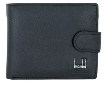 New Imperial Horse Black Wallet With Flap Clip