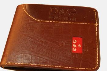 D & G Brown Mixed Pattern Wallet