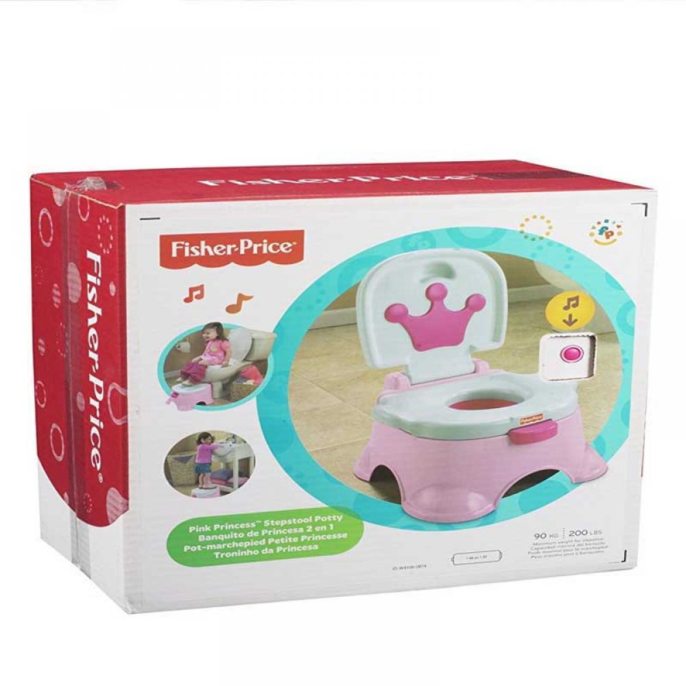 1 Fisher Price Pink Princess Stepstool Potty Chair in Pakistan | Hitshop.pk