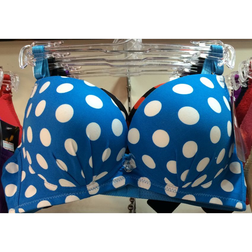 Set of 3 Pushup Double padded Polka Spot Bra