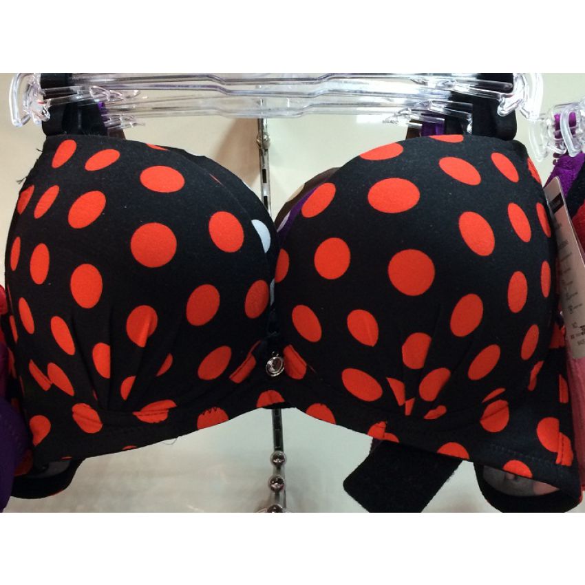 Set of 3 Pushup Double padded Polka Spot Bra